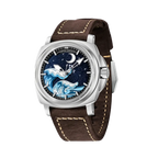 Pagani Design PD-YS014 automatic watch silver brown dial front view