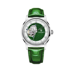 PAGANI DESIGN PD-YS015 NH39 Tourbillon men's watch with green dial and green leather strap, front view