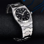 PAGANI DESIGN PD-YS020 men's automatic watch with black sapphire dial and steel bracelet