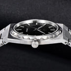 PAGANI DESIGN PD-YS020 VJ21 37MM men's watch with black dial in side profile showing crown