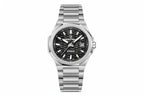 PAGANI DESIGN PD-YS023 automatic watch with black textured dial, front view