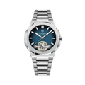 PAGANI DESIGN PD-YS025 skeleton tourbillon watch with blue dial, front view