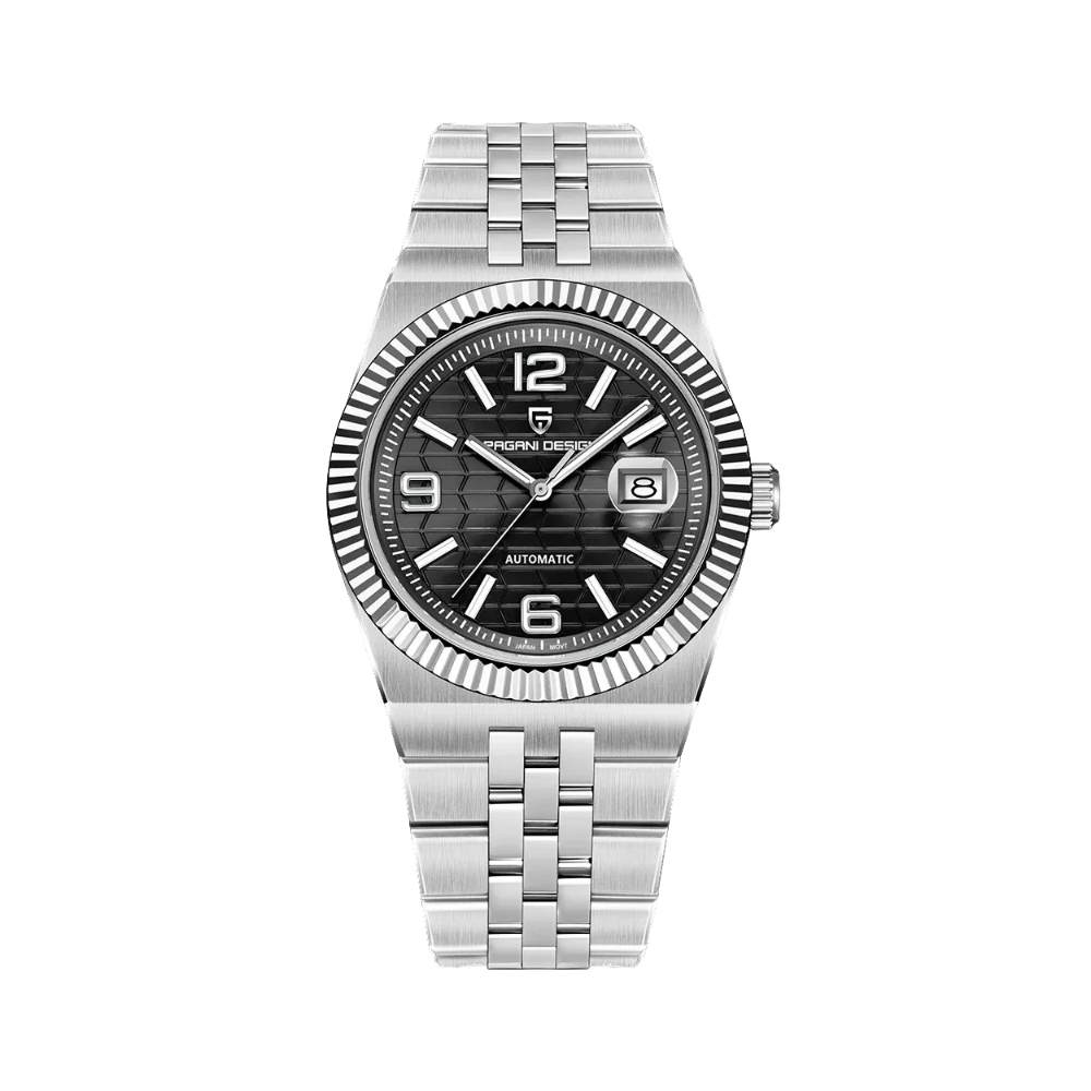 PAGANI DESIGN PD-YS027 honeycomb watch with black dial, front view