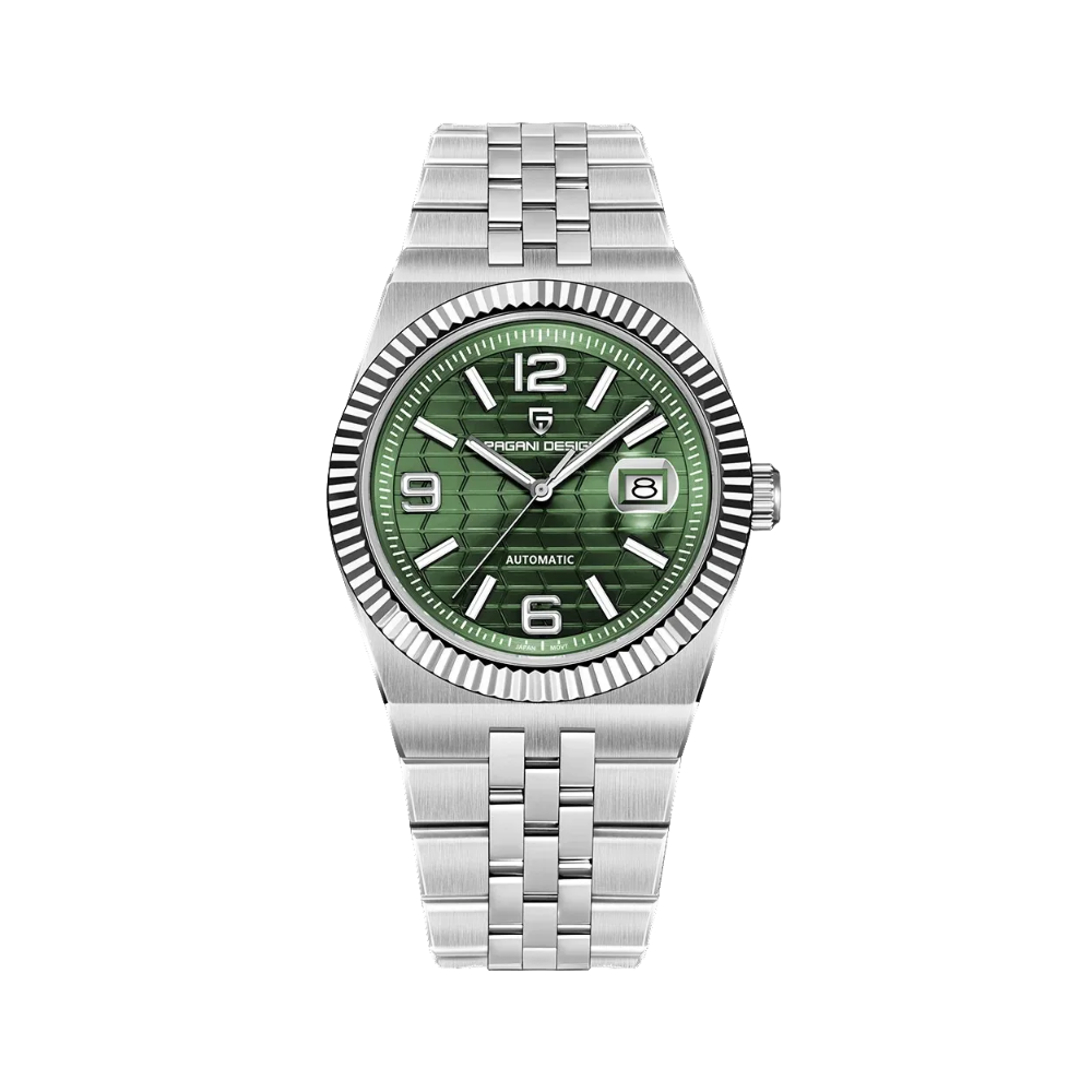 PAGANI DESIGN PD-YS027 honeycomb watch with green dial, front view