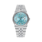 PAGANI DESIGN PD-YS027 honeycomb watch with ice blue dial, front view