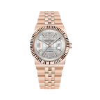 PAGANI DESIGN PD-YS027 honeycomb watch silver dial rose gold case, front