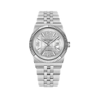 PAGANI DESIGN PD-YS027 honeycomb watch with silver dial, front view