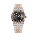PAGANI DESIGN PD-YS027 honeycomb watch black dial two-tone rose gold, front