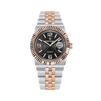 PAGANI DESIGN PD-YS027 honeycomb watch black dial two-tone rose gold, front