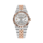 PAGANI DESIGN PD-YS027 honeycomb watch silver dial two-tone rose gold, front