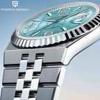 PAGANI DESIGN PD-YS027 mens watch ice blue dial side profile bezel detail