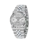 PAGANI DESIGN PD-YS027 mens automatic watch with silver dial, front view