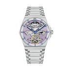 PAGANI DEISGN PD-YS028 42MM Automatic Mechanical Diver Watch with purple dial, detail view