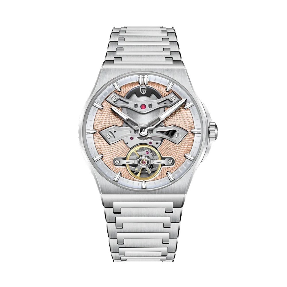 PAGANI DEISGN PD-YS028 42MM Automatic Mechanical Diver Watch with orange dial, caseback view