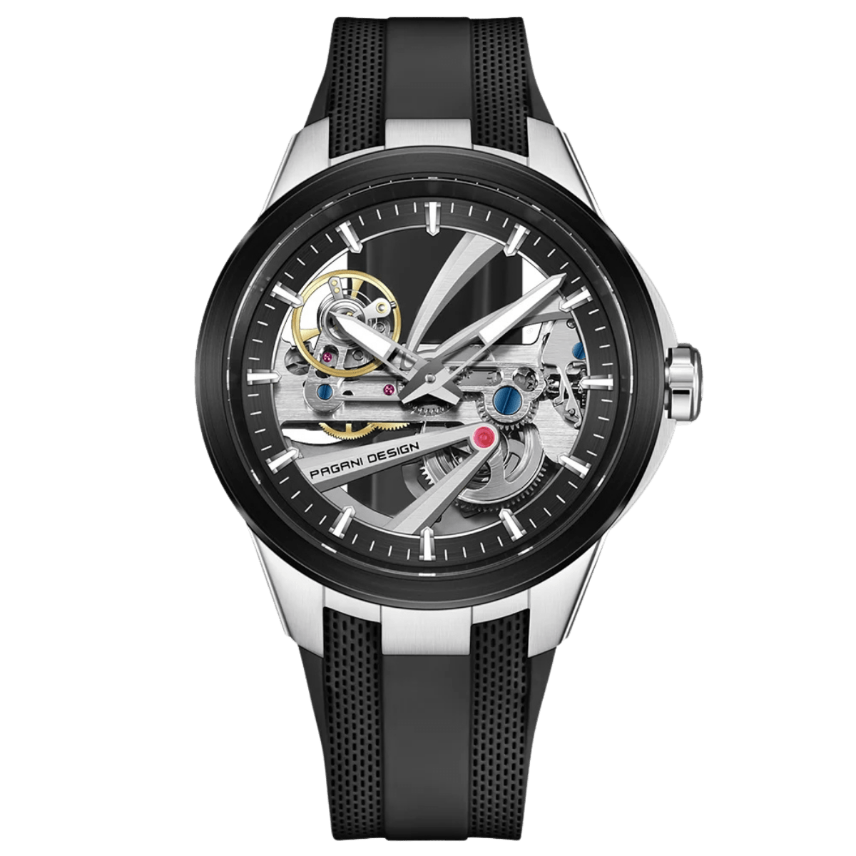 Pagani Design PD-YS030 chronograph watch with silver black dial