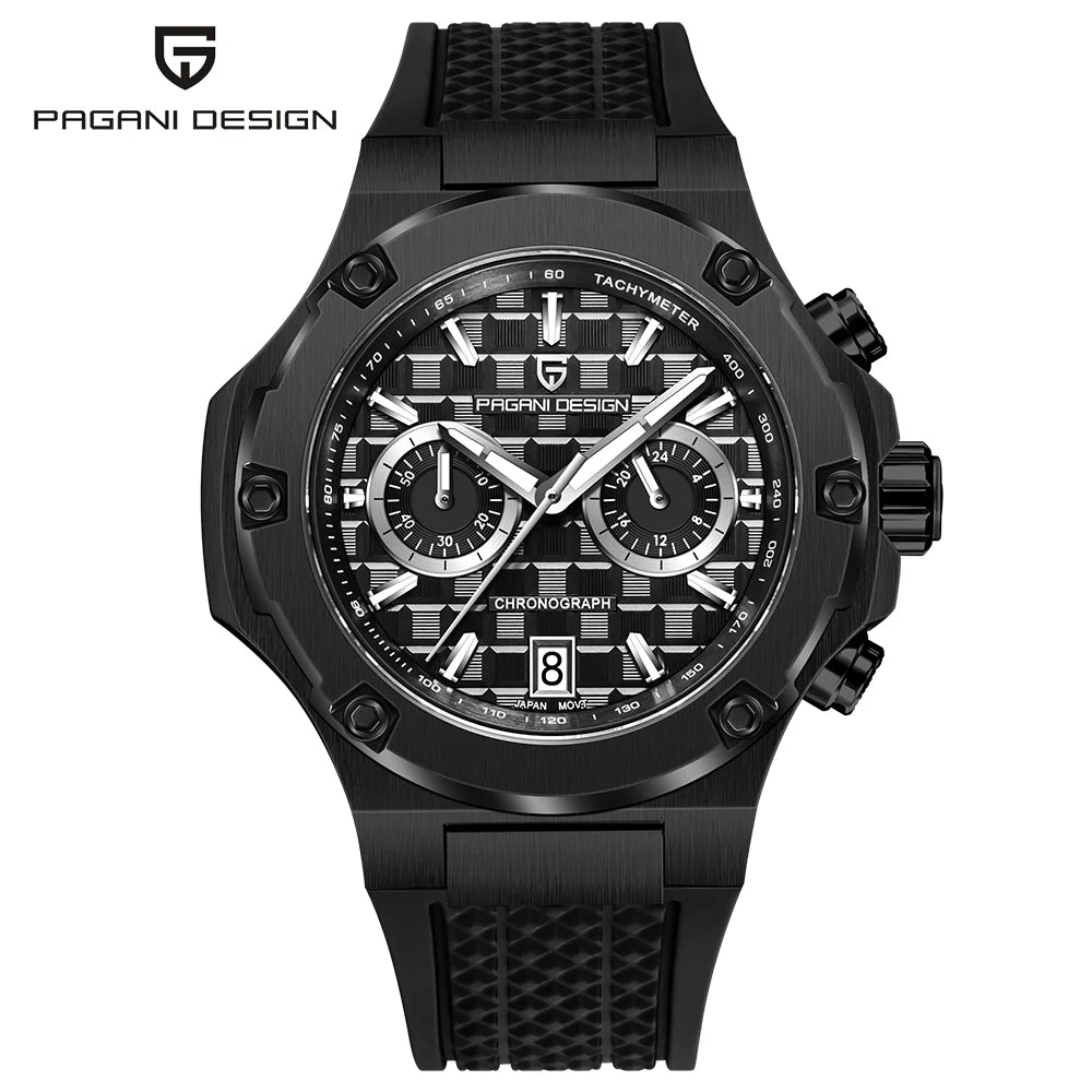 Pagani Design Fashionable Men'S Quartz Watch Sports Chronograph Top Brand Sapphire Stainless Steel 100M Waterproof Men'S Watch