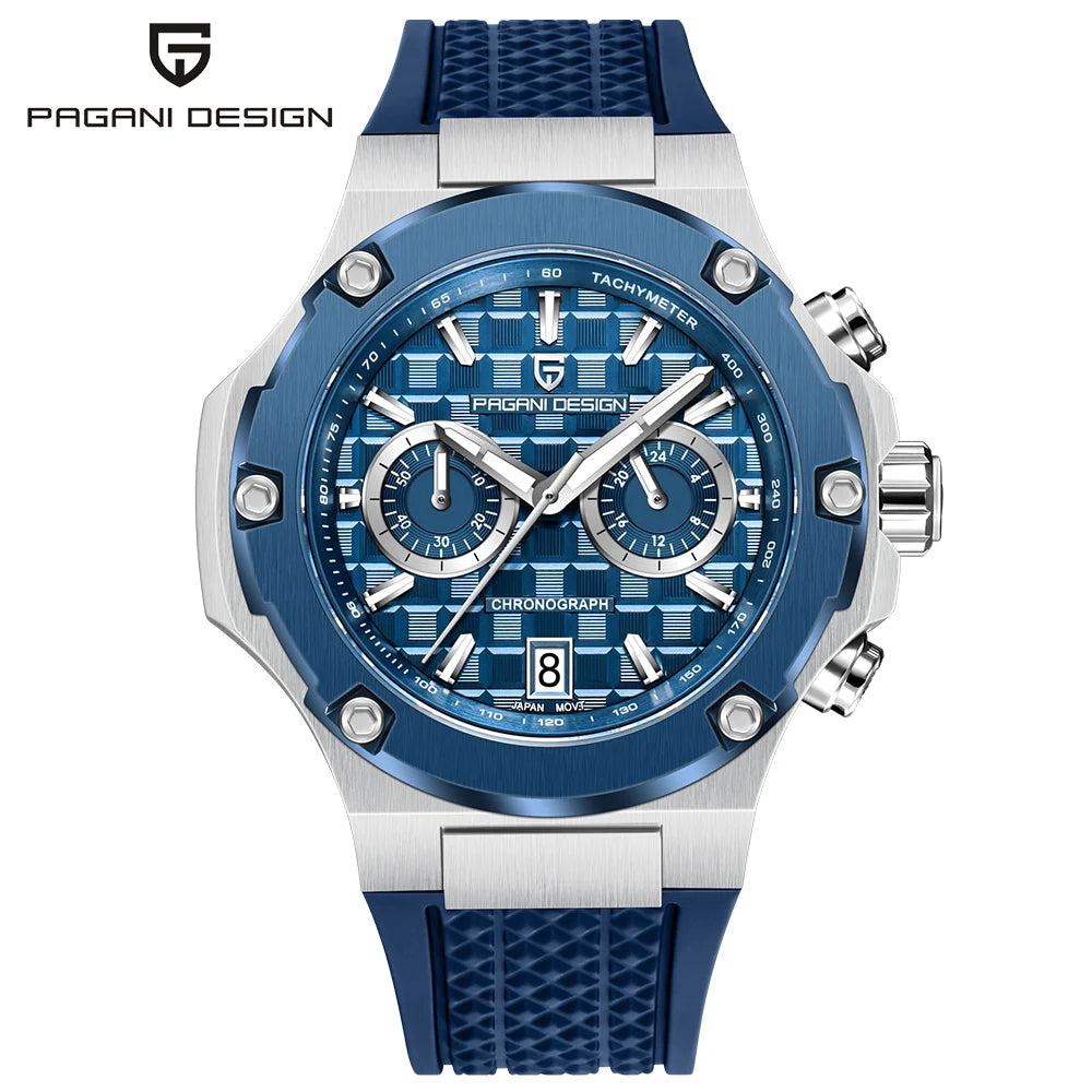 Pagani Design Fashionable Men'S Quartz Watch Sports Chronograph Top Brand Sapphire Stainless Steel 100M Waterproof Men'S Watch