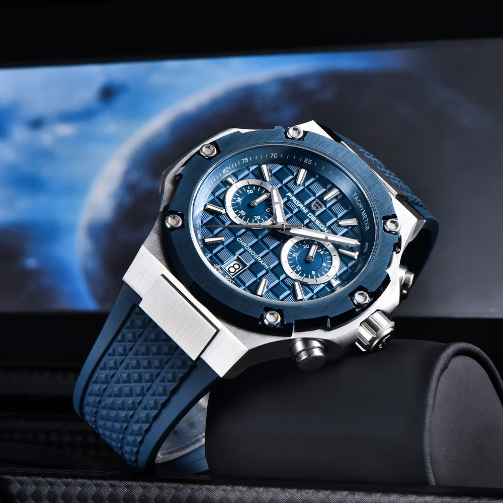 Pagani Design Fashionable Men'S Quartz Watch Sports Chronograph Top Brand Sapphire Stainless Steel 100M Waterproof Men'S Watch