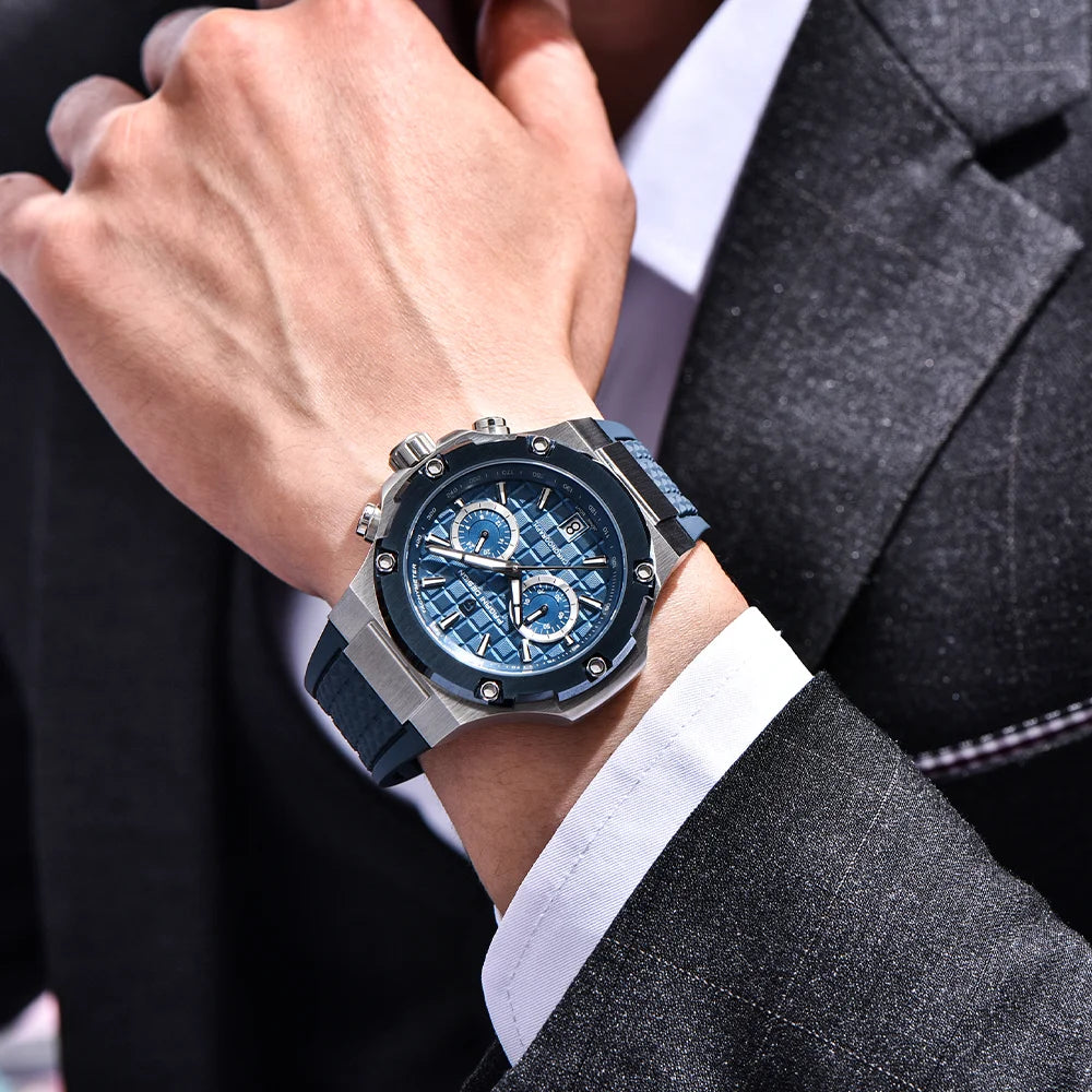 Pagani Design Fashionable Men'S Quartz Watch Sports Chronograph Top Brand Sapphire Stainless Steel 100M Waterproof Men'S Watch