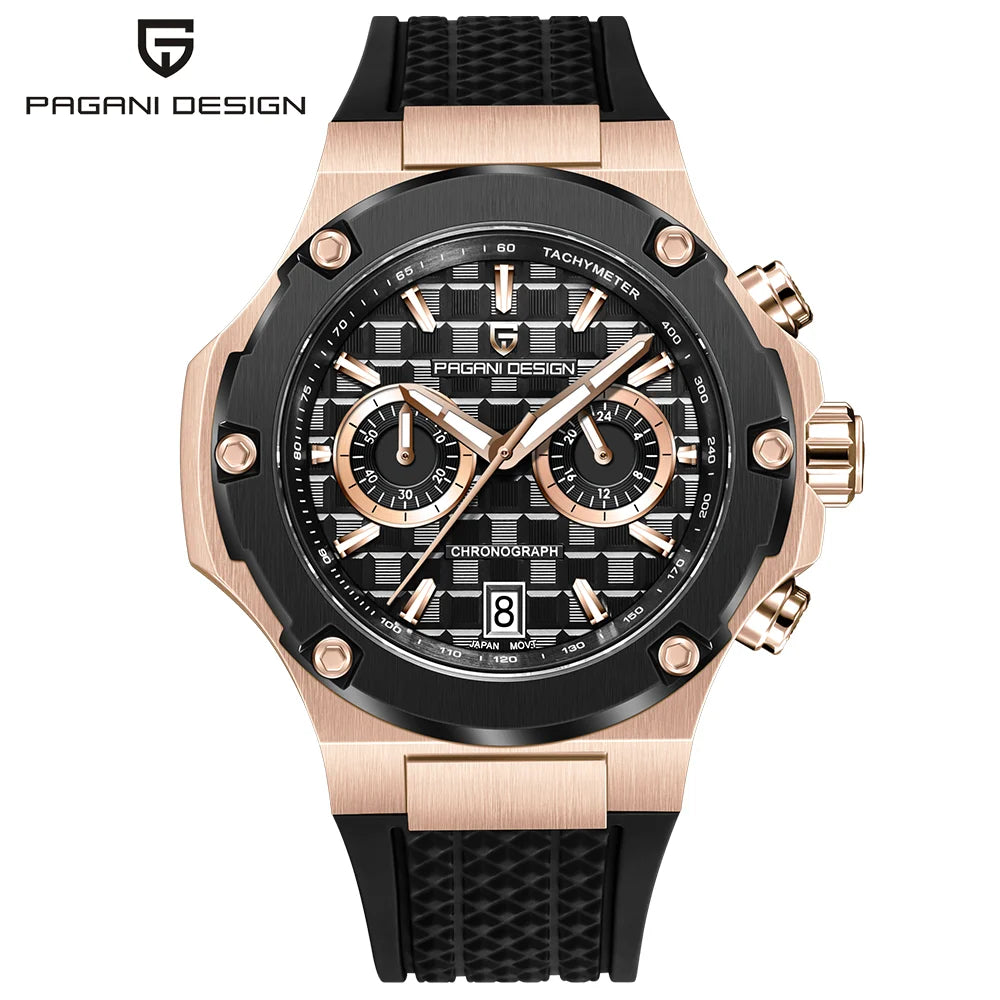 Pagani Design Fashionable Men'S Quartz Watch Sports Chronograph Top Brand Sapphire Stainless Steel 100M Waterproof Men'S Watch