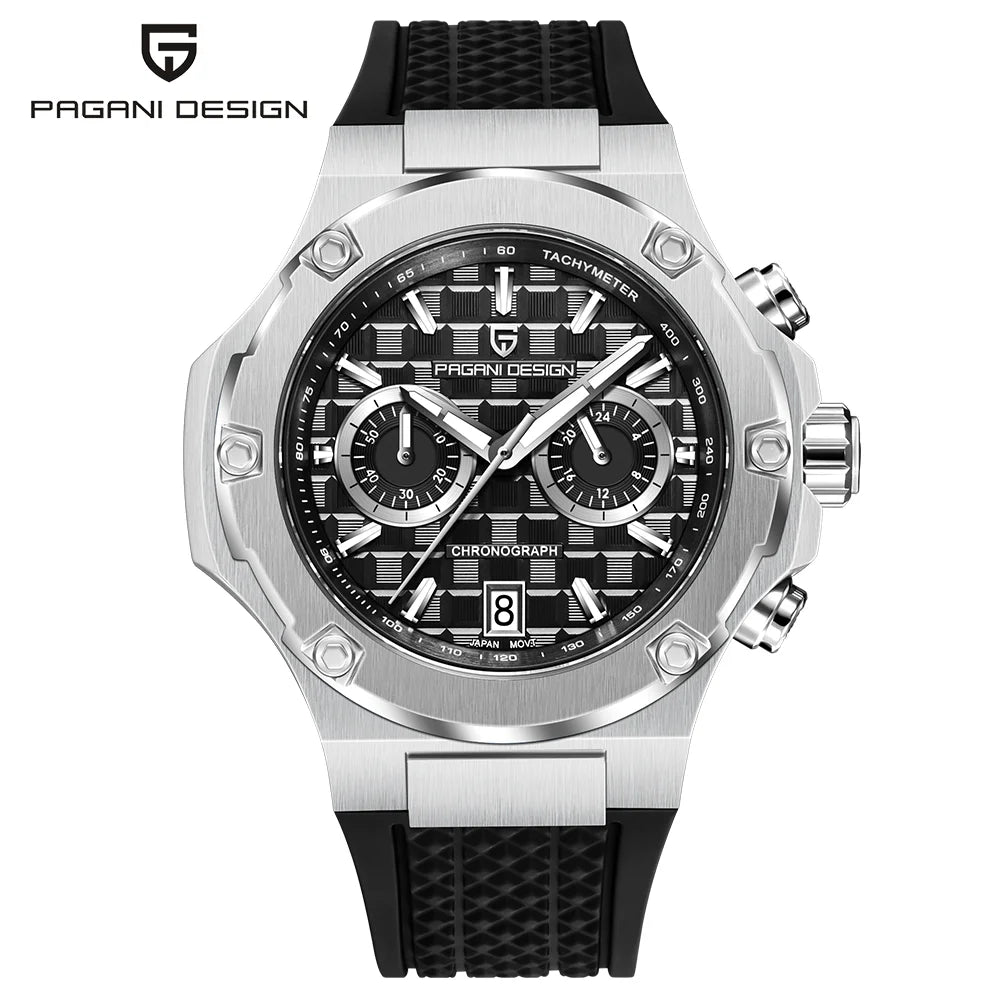 Pagani Design Fashionable Men'S Quartz Watch Sports Chronograph Top Brand Sapphire Stainless Steel 100M Waterproof Men'S Watch
