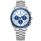 Pagani Design PD-1701 moon chronograph watch blue dial front view