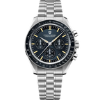 Pagani Design PD-1701 moon chronograph watch silver case black dial front view