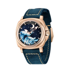 Pagani Design PD-YS014 automatic watch blue gold dial front view
