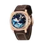 Pagani Design PD-YS014 automatic watch gold brown dial front view