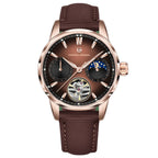 Pagani Design PD-YS021 rose gold case with brown dial and matching brown nylon strap