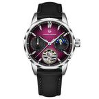 Pagani Design PD-YS021 silver steel case with purple dial and black nylon strap