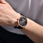 Pagani Design PD-YS021 rose gold black worn on wrist, showing 41mm case size