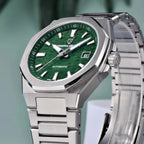 Pagani Design PD-YS023 green textured dial, octagonal steel case and integrated steel bracelet