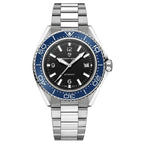 Pagani Design PD-YS034 black dial with blue dive bezel, stainless steel bracelet, 100M automatic