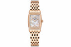PAGANI DESIGN PD-1737 women's square watch detail with mother-of-pearl dial and rose gold case