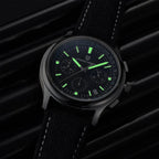 Pagani Design PD-1781 black dial men's chronograph with glowing green lume