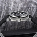 Pagani Design PD-1791 stainless steel case side profile and signed crown