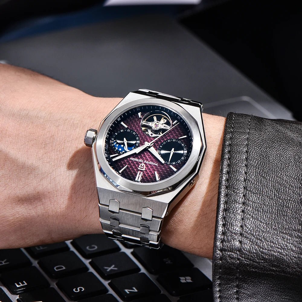 Pagani Design PD-YS036 silver red worn on the wrist