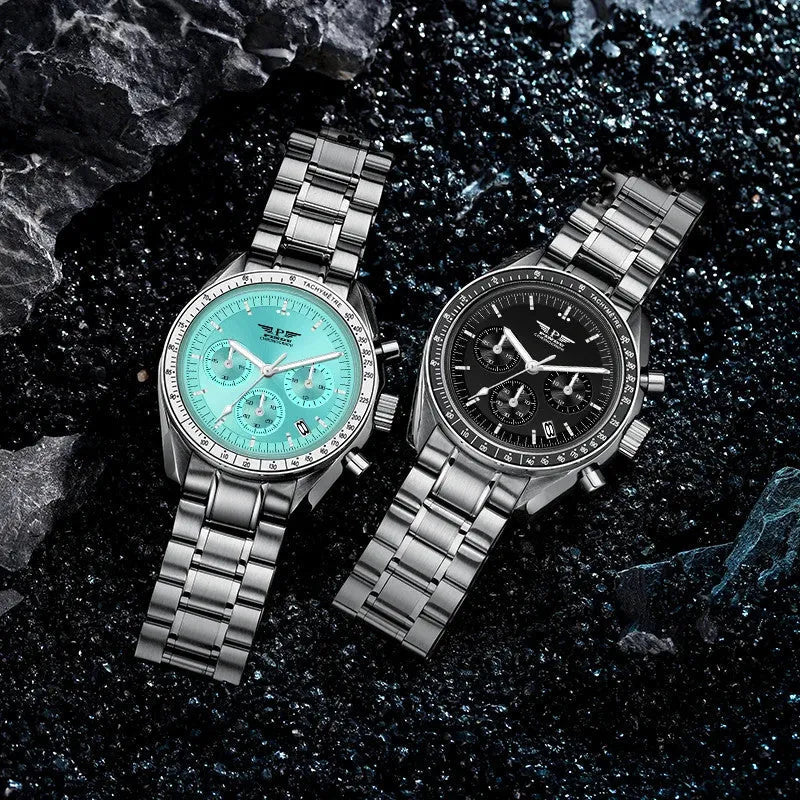 PINDU PD-1701 40MM Men's Chronograph Quartz Moon Watch, lifestyle shot