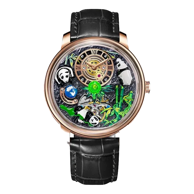 PINDU National Treasure Symbol Men Mechanical Watch Rotating Crystal Ball M2791B-PrimeTimepiece
