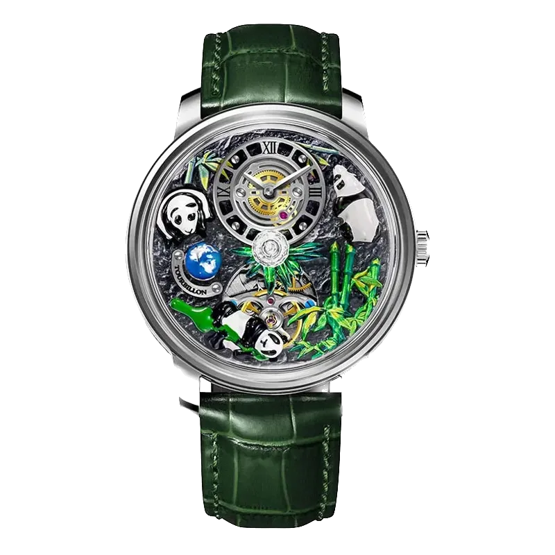 PINDU National Treasure Symbol Men Mechanical Watch Rotating Crystal Ball M2791B-PrimeTimepiece