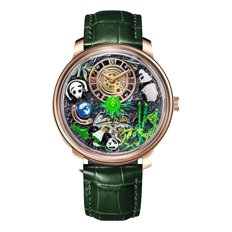 PINDU National Treasure Symbol Men Mechanical Watch Rotating Crystal Ball M2791B-PrimeTimepiece