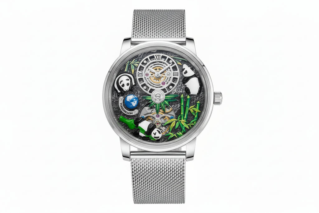 PINDU National Treasure Symbol Men Mechanical Watch Rotating Crystal Ball M2791B-PrimeTimepiece