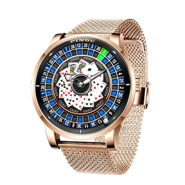 PINDU Design NH35A Rotary Roulette Mechanical Watch Waterroof Leather P6626-PrimeTimepiece