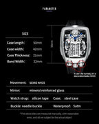PINDU P5023 Engine Skeleton Tonneau Automatic Watch