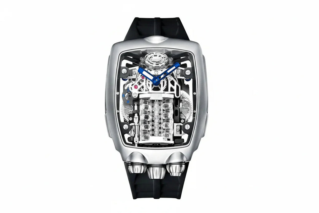 PINDU P5023 Engine Skeleton Tonneau Automatic Watch