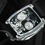 PINDU P5023 exhibition caseback, engraved stainless steel case, automatic, model 6522
