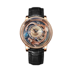 PINDU 6532 Minimalist Dial Menâ€™s Watch with black dial, caseback view