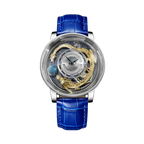 PINDU 6532 Minimalist Dial Menâ€™s Watch with silver blue dial