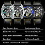 PINDU PD6568 Hollow Tourbillon Skeleton Automatic Men's Watch